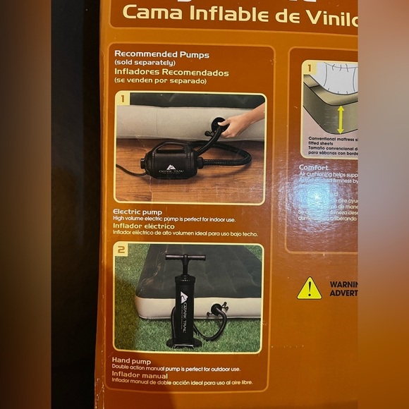 Ozark Trail New in Box Inflatable Air Mattress. Twin Size. Vinyl. Camping Bed. - Picture 6 of 7